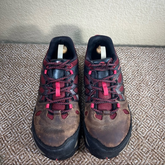 MERRELL ALL OUT BLAZE Brown Womens 8 Leather Lace Up Hiking Boots Hikers Gorpcor - Picture 6 of 8
